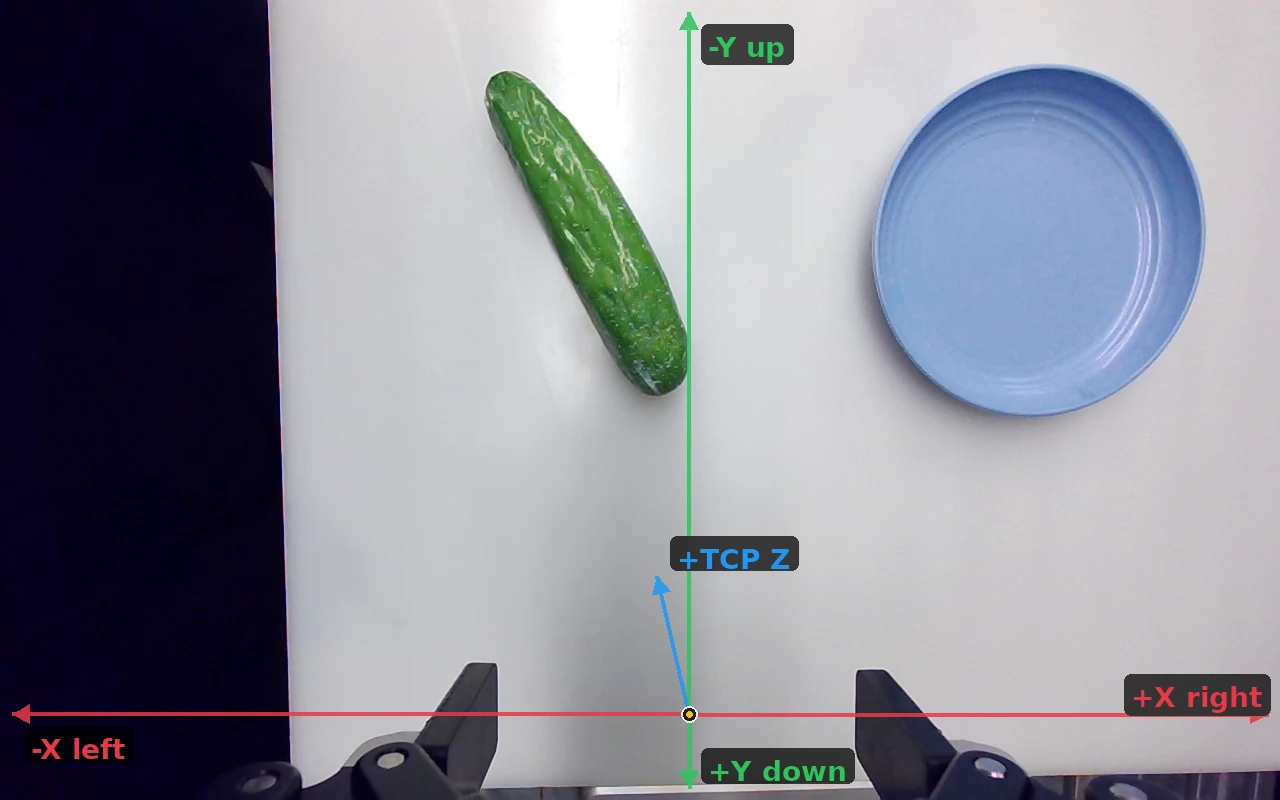Task wrist-camera view with the EASG TCP frame